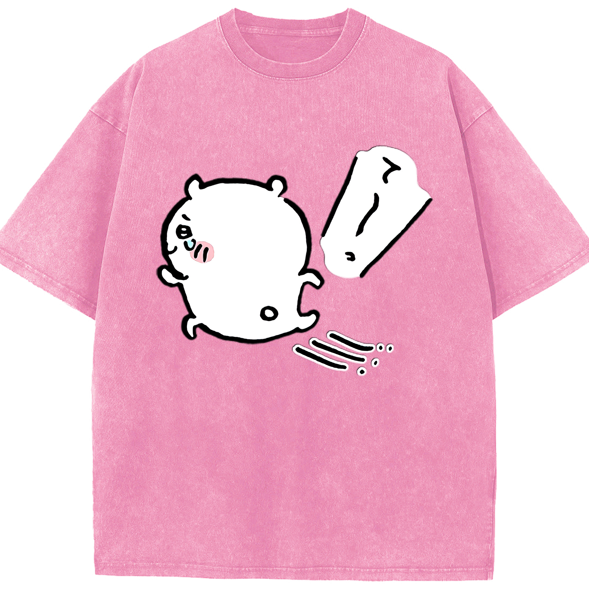 （画像用） ちいかわ ちいかわ Chii-kawa chiikawa 綿100% ヴィンテージ風 半袖Tシャツ（フロントプリント）